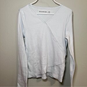 Abercrombie Kids Soft Blue Wrap Top